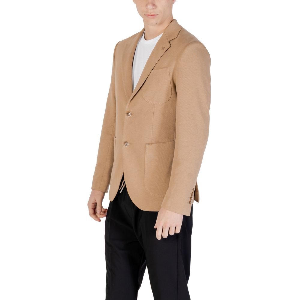 Gianni Lupo Beige Cotton Blazer