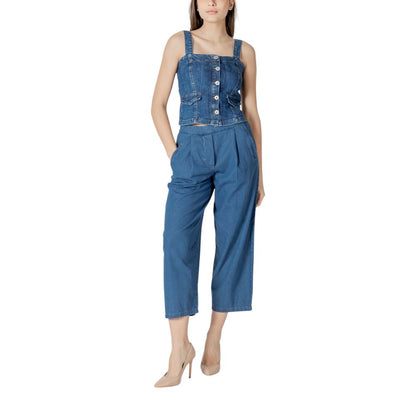 ICHI Blue Cotton Cropped Jeans 1728,71956299936,Blue,Clothing,Cropped Jeans - Jeans Denim - Clothing,ICHI,IT36|XXS,IT38|XS,IT40|S,Jeans Denim - Clothing,New with tags,Women