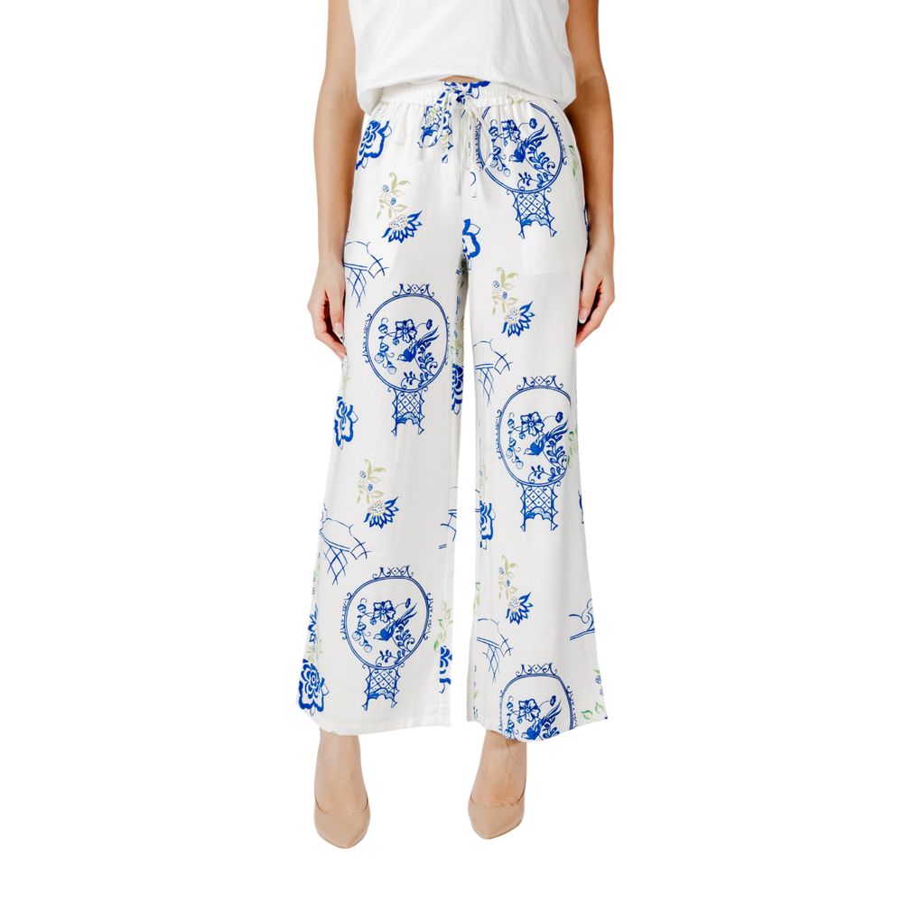 ICHI White Viscose Casual Pants 1728,34 | XXS,71956299936,Casual Pants - Pants - Clothing,Clothing,ICHI,IT36|XXS,IT38|XS,IT40|S,New with tags,Pants - Clothing,White,Women