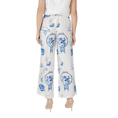 ICHI White Viscose Casual Pants 1728,34 | XXS,71956299936,Casual Pants - Pants - Clothing,Clothing,ICHI,IT36|XXS,IT38|XS,IT40|S,New with tags,Pants - Clothing,White,Women