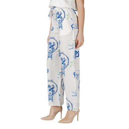 ICHI White Viscose Casual Pants 1728,34 | XXS,71956299936,Casual Pants - Pants - Clothing,Clothing,ICHI,IT36|XXS,IT38|XS,IT40|S,New with tags,Pants - Clothing,White,Women