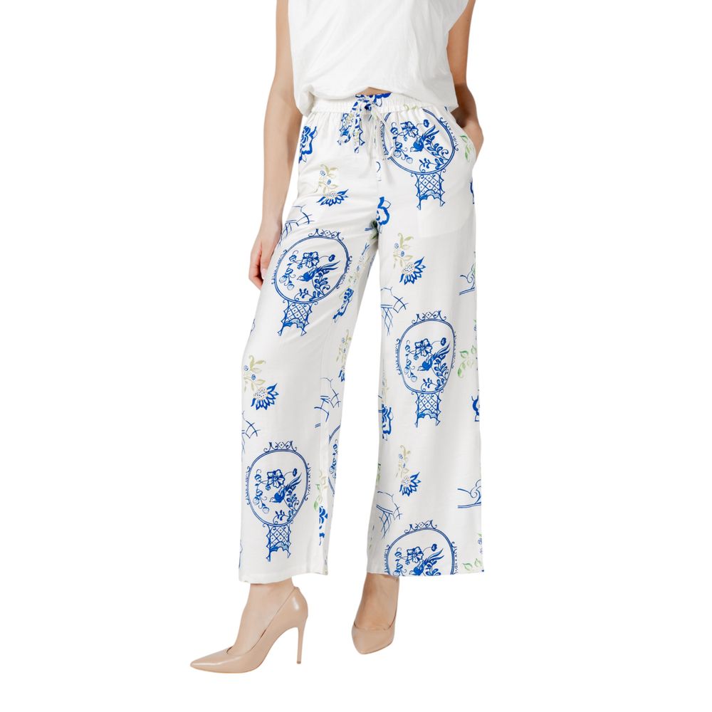 ICHI White Viscose Casual Pants 1728,34 | XXS,71956299936,Casual Pants - Pants - Clothing,Clothing,ICHI,IT36|XXS,IT38|XS,IT40|S,New with tags,Pants - Clothing,White,Women