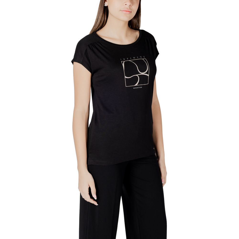 Street One Black Cotton T-Shirt Street One