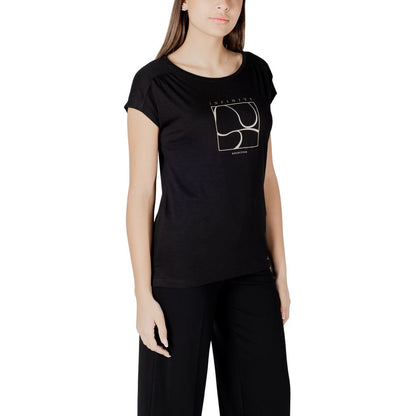Street One Black Cotton T-Shirt Street One