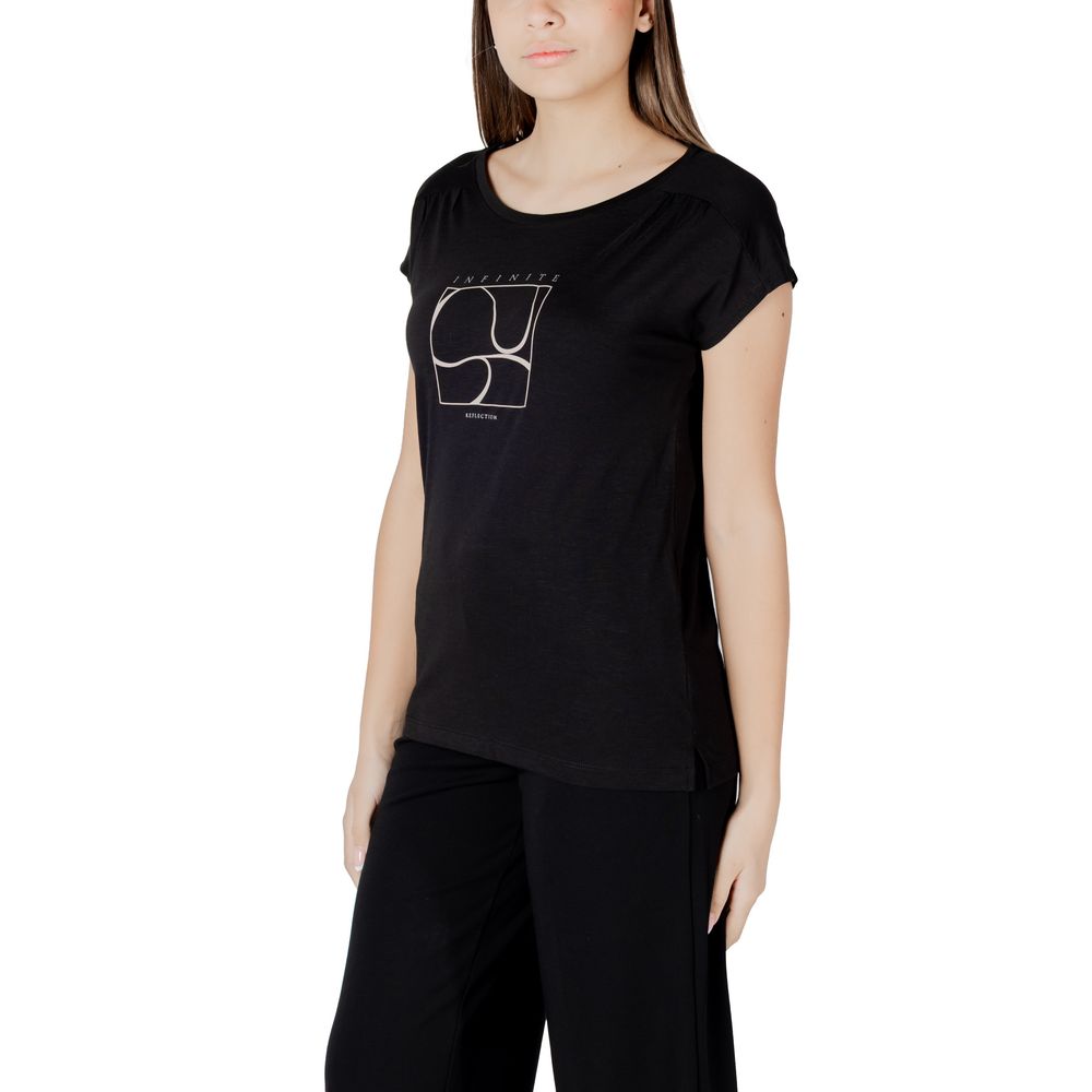 Street One Black Cotton T-Shirt Street One
