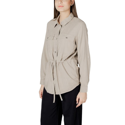 Only Beige Viscose Blouse Only