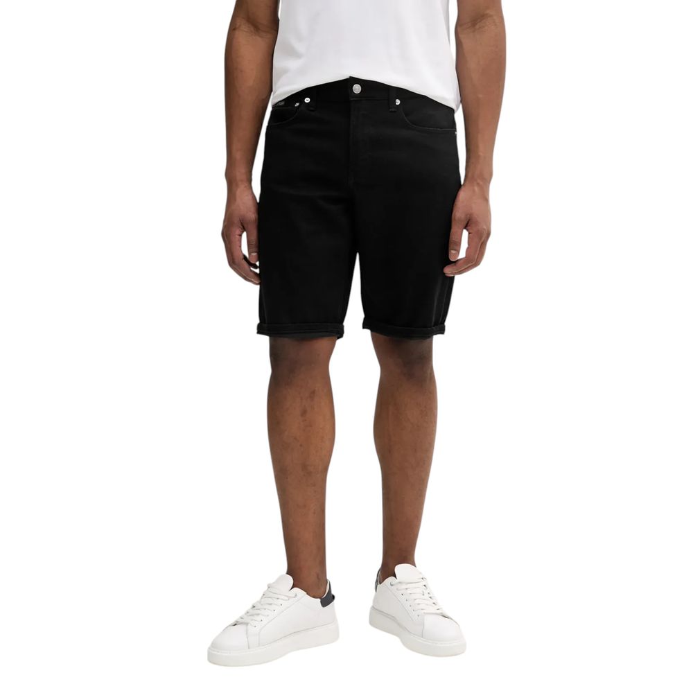Calvin Klein Jeans Black Cotton Bermuda Shorts Calvin Klein Jeans