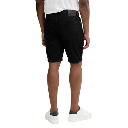 Calvin Klein Jeans Black Cotton Bermuda Shorts Calvin Klein Jeans