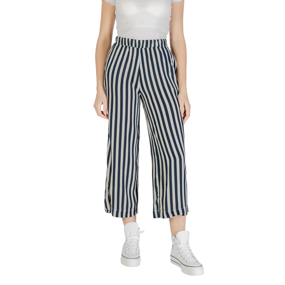 ICHI Blue Viscose Cropped Pants 1728,71956299936,Blue,Clothing,Cropped Pants - Pants - Clothing,ICHI,New with tags,Pants - Clothing,Women,XL