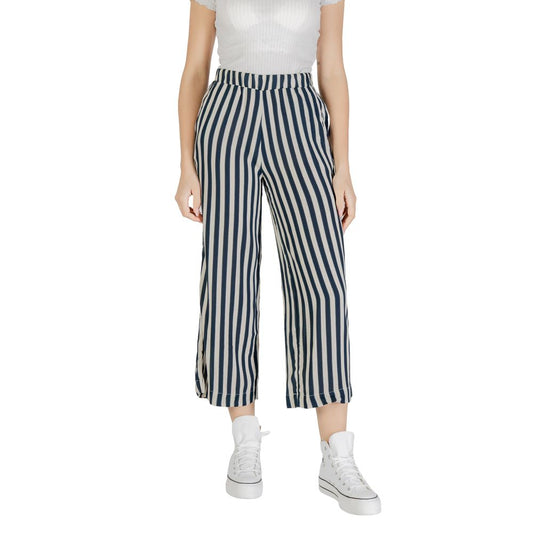 ICHI Blue Viscose Cropped Pants 1728,71956299936,Blue,Clothing,Cropped Pants - Pants - Clothing,ICHI,New with tags,Pants - Clothing,Women,XL