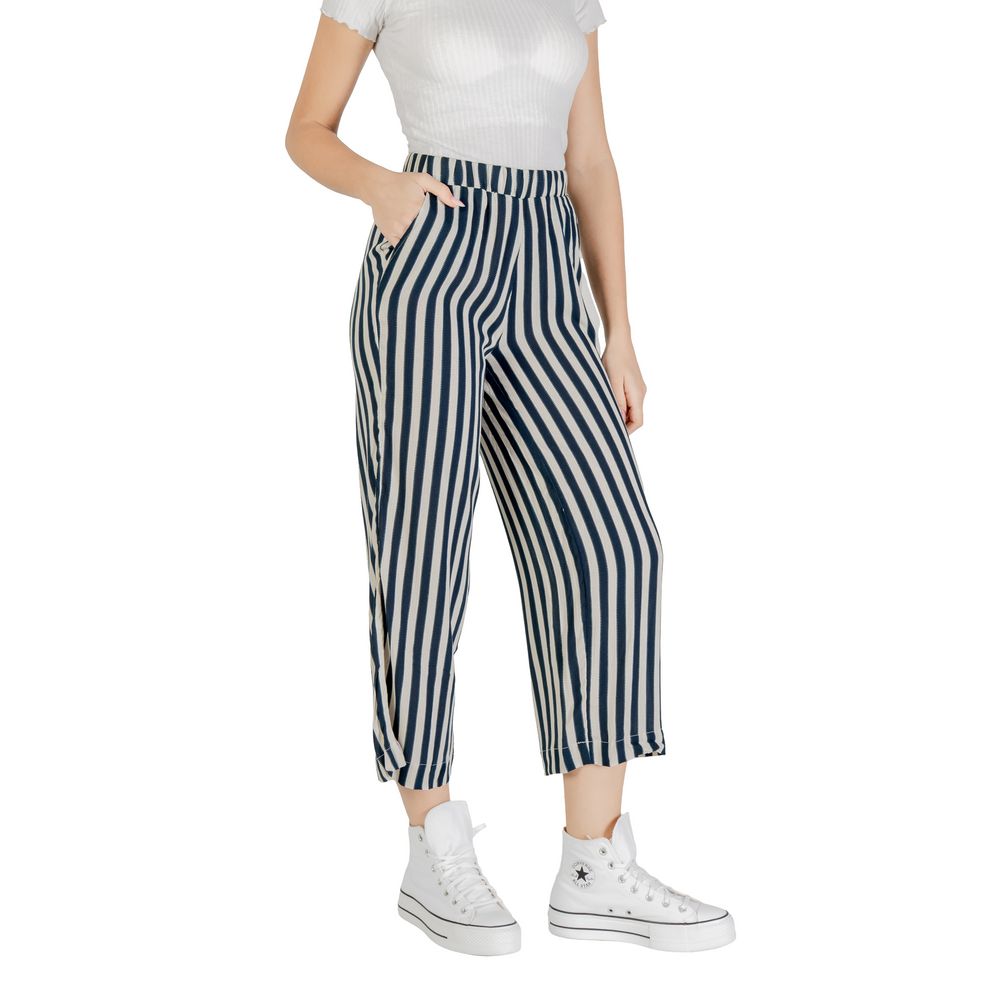 ICHI Blue Viscose Cropped Pants 1728,71956299936,Blue,Clothing,Cropped Pants - Pants - Clothing,ICHI,New with tags,Pants - Clothing,Women,XL