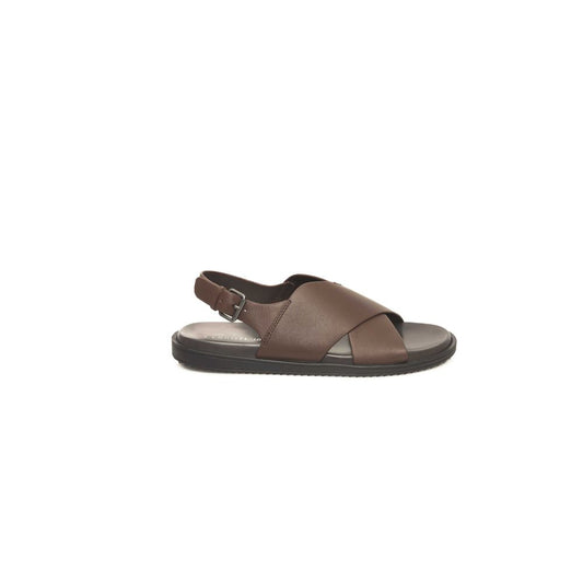 Cerruti 1881 Brown Cowhide Men Sandal Cerruti 1881