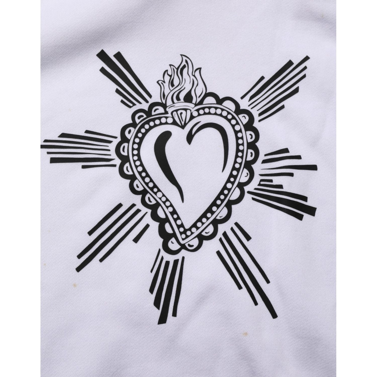 Dolce & Gabbana White Sacred Heart Hooded Sweatshirt Sweater