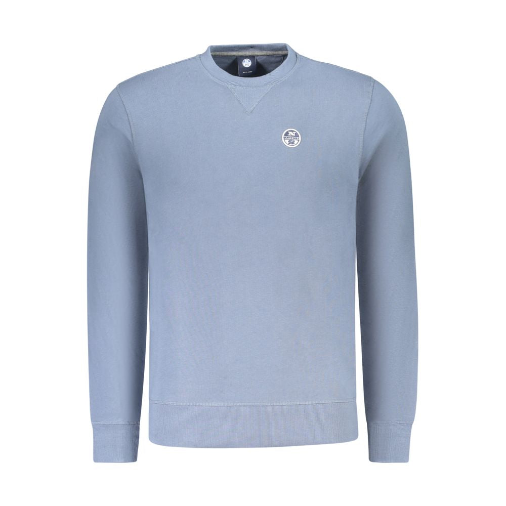 North Sails Blue Cotton Men Sweatshirt North Sails