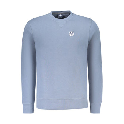North Sails Blue Cotton Men Sweatshirt North Sails