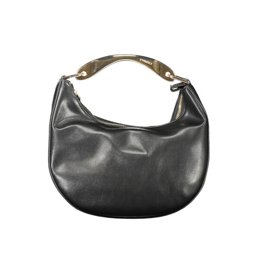 Twinset Nero Poliuretano Women Handbag 1728,67403481248,Bags,Black,Handbags - Bags,New with tags,Twinset,Women