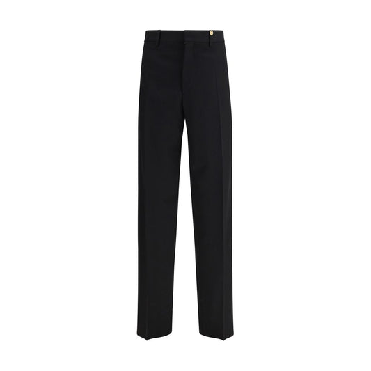 Versace Black Fleece Wool Dress Pants Versace