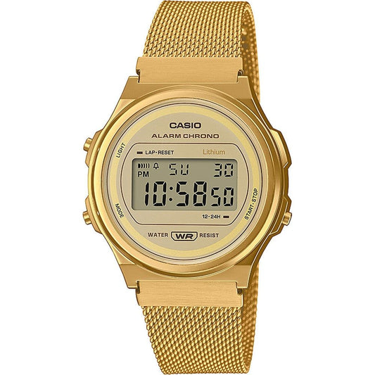 CASIO VINTAGE Mod. ROUND GOLD MESH-0