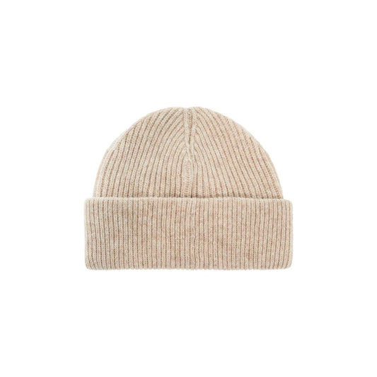 Ganni beanie hat with logo label Scarves Hats & Gloves Ganni