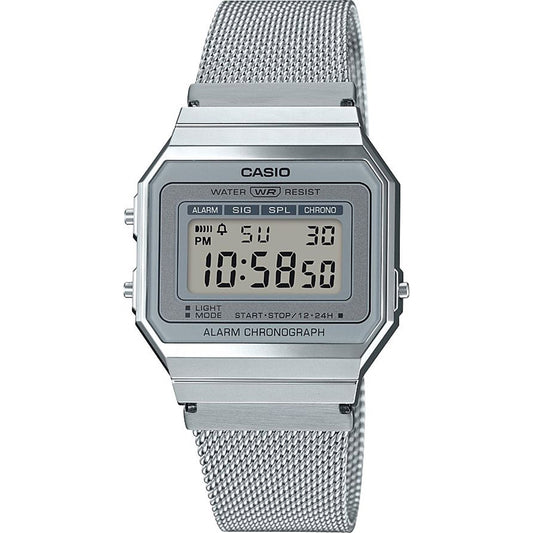 CASIO VINTAGE Mod. ICONIC SLIM DESIGN - SILVER MESH-0