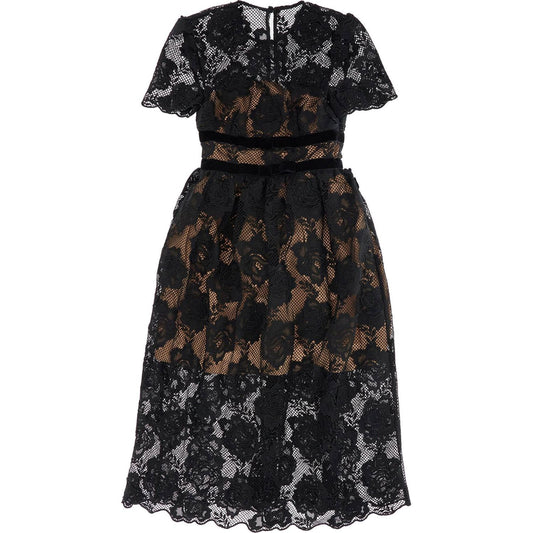 Self Portrait midi lace dress with bows Dresses Self Portrait