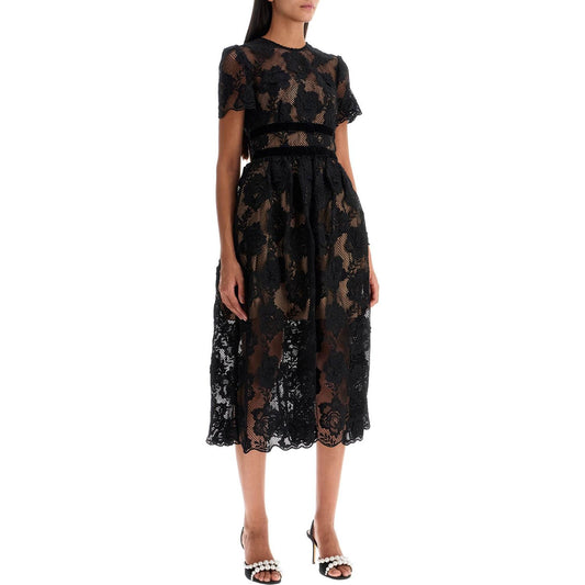 Self Portrait midi lace dress with bows Dresses Self Portrait