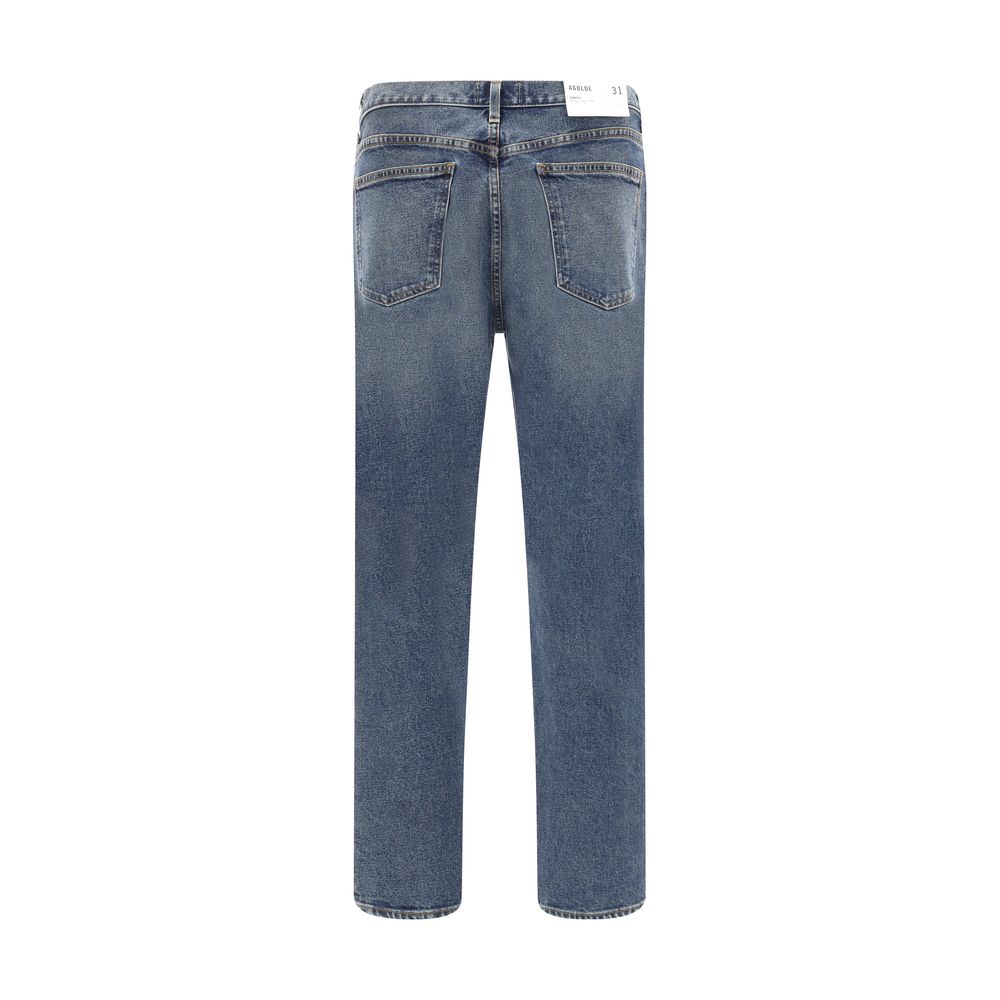Agolde Blue Cotton Skinny Jeans Agolde