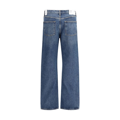 Agolde Blue Cotton Straight-Leg Jeans Agolde