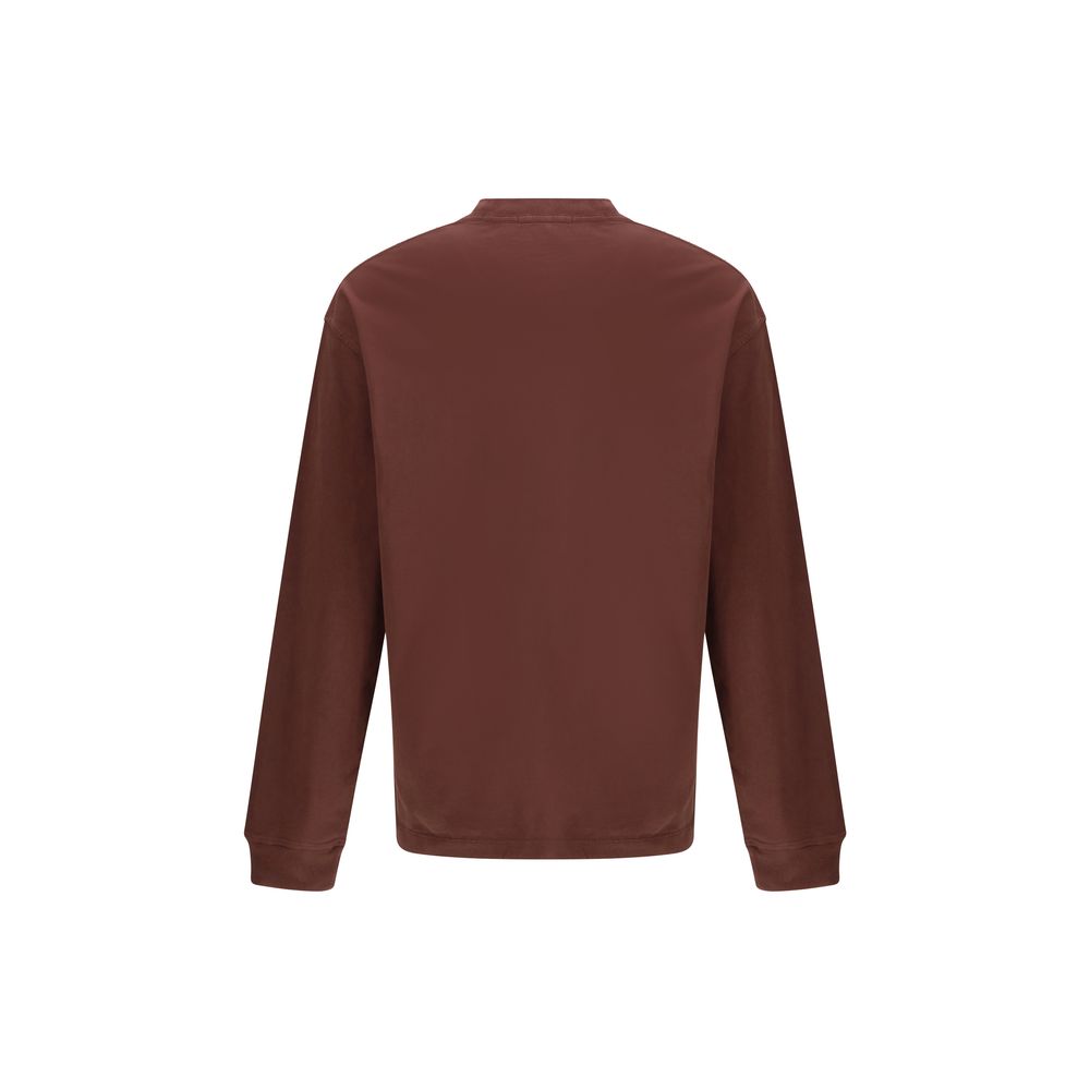 Agolde Bordeaux Cotton Long Sleeve T-Shirt Agolde
