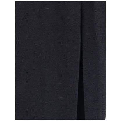 Alessandra Rich Black Fleece Wool Long Skirt Alessandra Rich