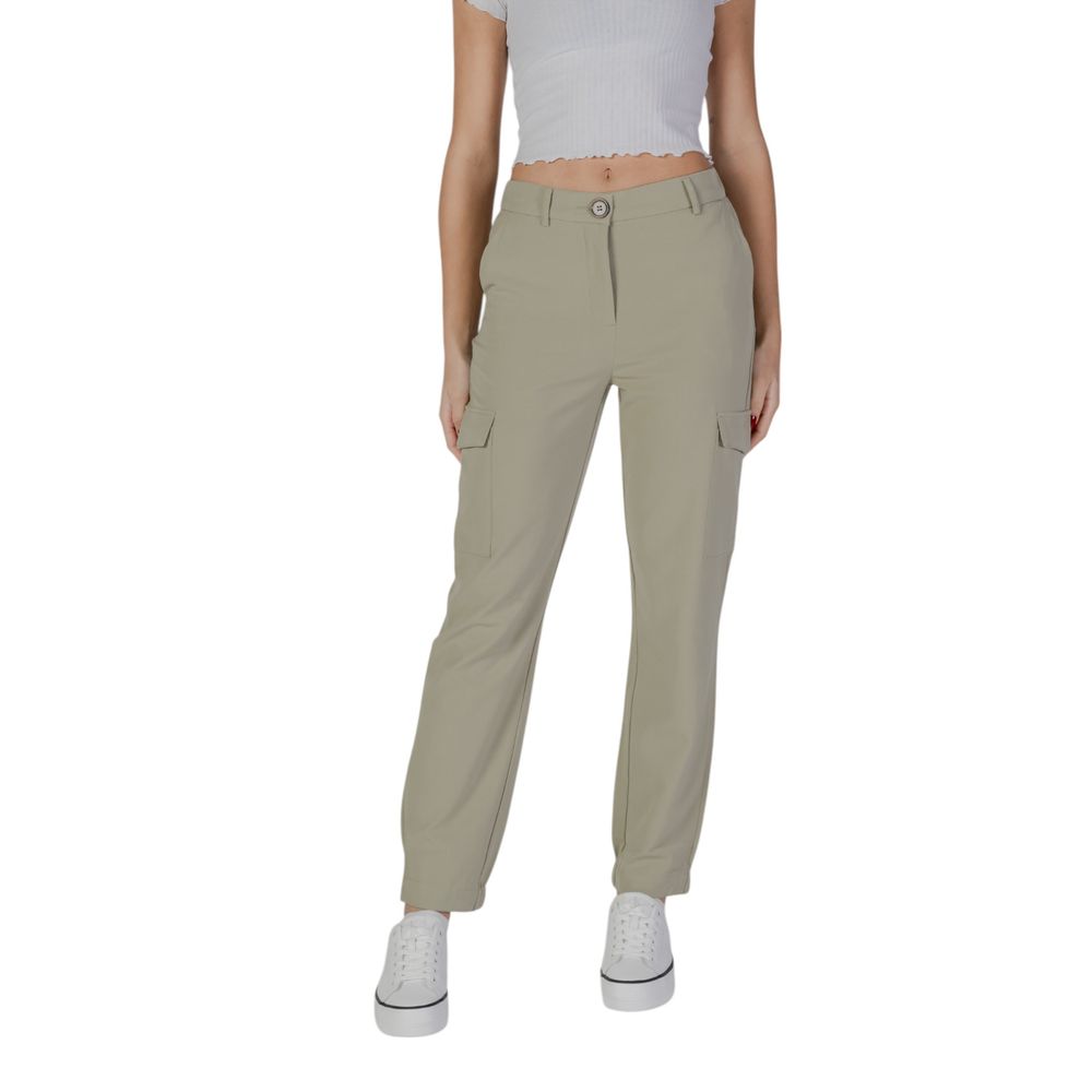B.Young Green Polyester Cargo Pants B.Young