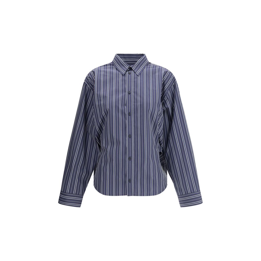 Balenciaga Blue Cotton Pattern Shirt Balenciaga