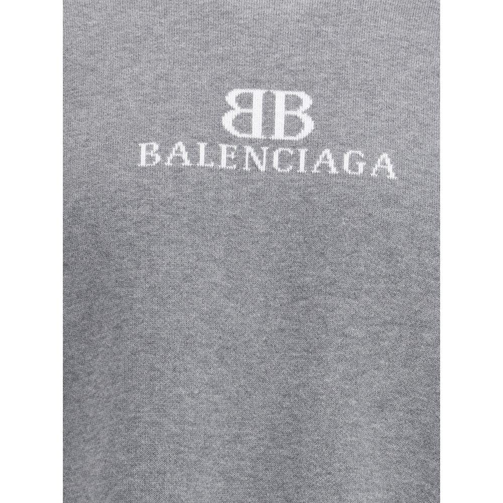 Balenciaga Gray Cotton Sweatshirt
