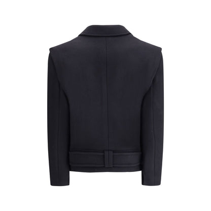 Balmain Black Wool Coat Balmain
