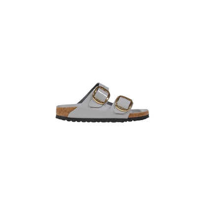 Birkenstock Gray Leather Slippers Birkenstock