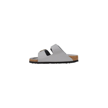 Birkenstock Gray Leather Slippers Birkenstock