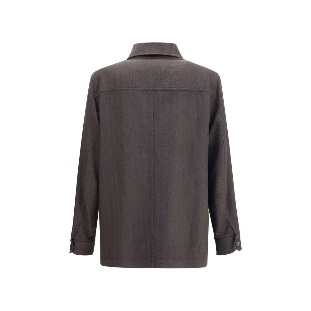 Brioni Brown Wool Coat