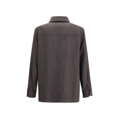 Brioni Brown Wool Coat Brioni