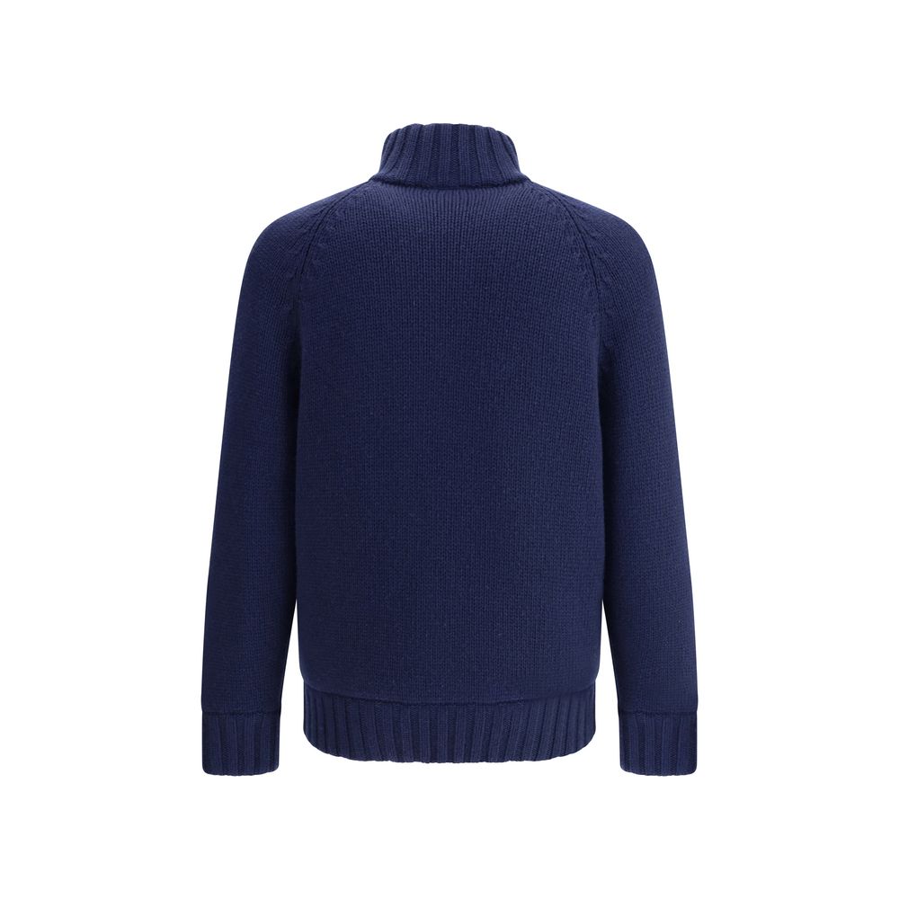 Brunello Cucinelli Blue Cashmere Coat