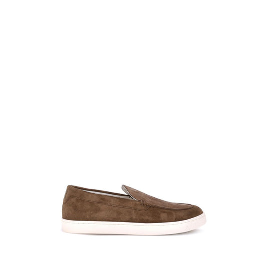 Brunello Cucinelli Brown Calf Leather Bos Taurus Low Top Sneakers Brunello Cucinelli