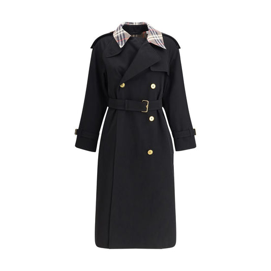 Burberry Black Cotton Coat