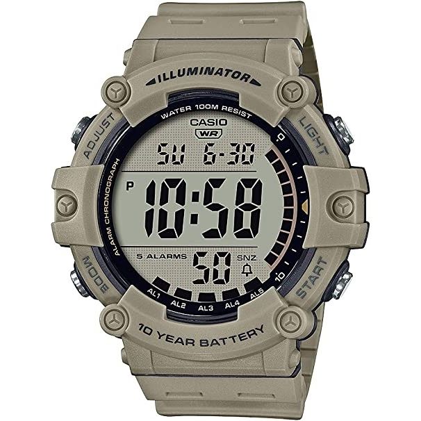 CASIO SPORT Mod. ILLUMINATOR WORLDTIME 10 YEARS BATTERY - TAUPE
