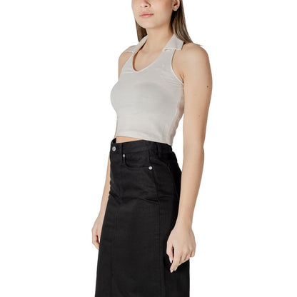 Calvin Klein Jeans Beige Cotton Top Calvin Klein Jeans