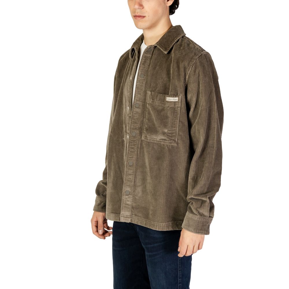 Calvin Klein Jeans Beige Denim Shirt Calvin Klein Jeans