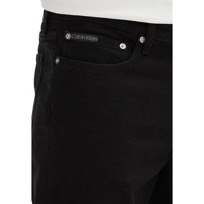 Calvin Klein Jeans Black Cotton Bermuda Shorts Calvin Klein Jeans