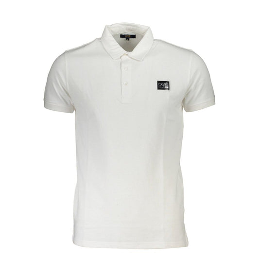 Cavalli Class White Cotton Men's Polo Shirt