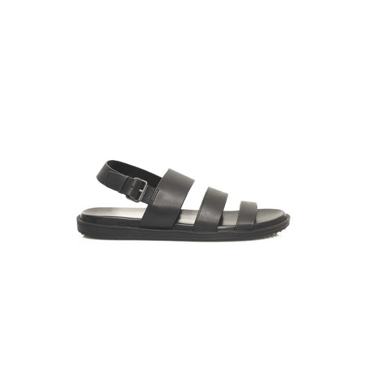 Cerruti 1881 Black Cowhide Men Sandal Cerruti 1881