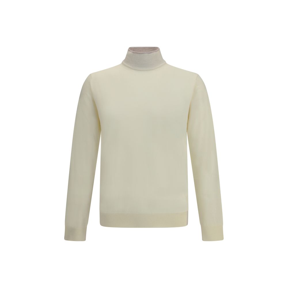 Cruna Cream Wool Turtleneck
