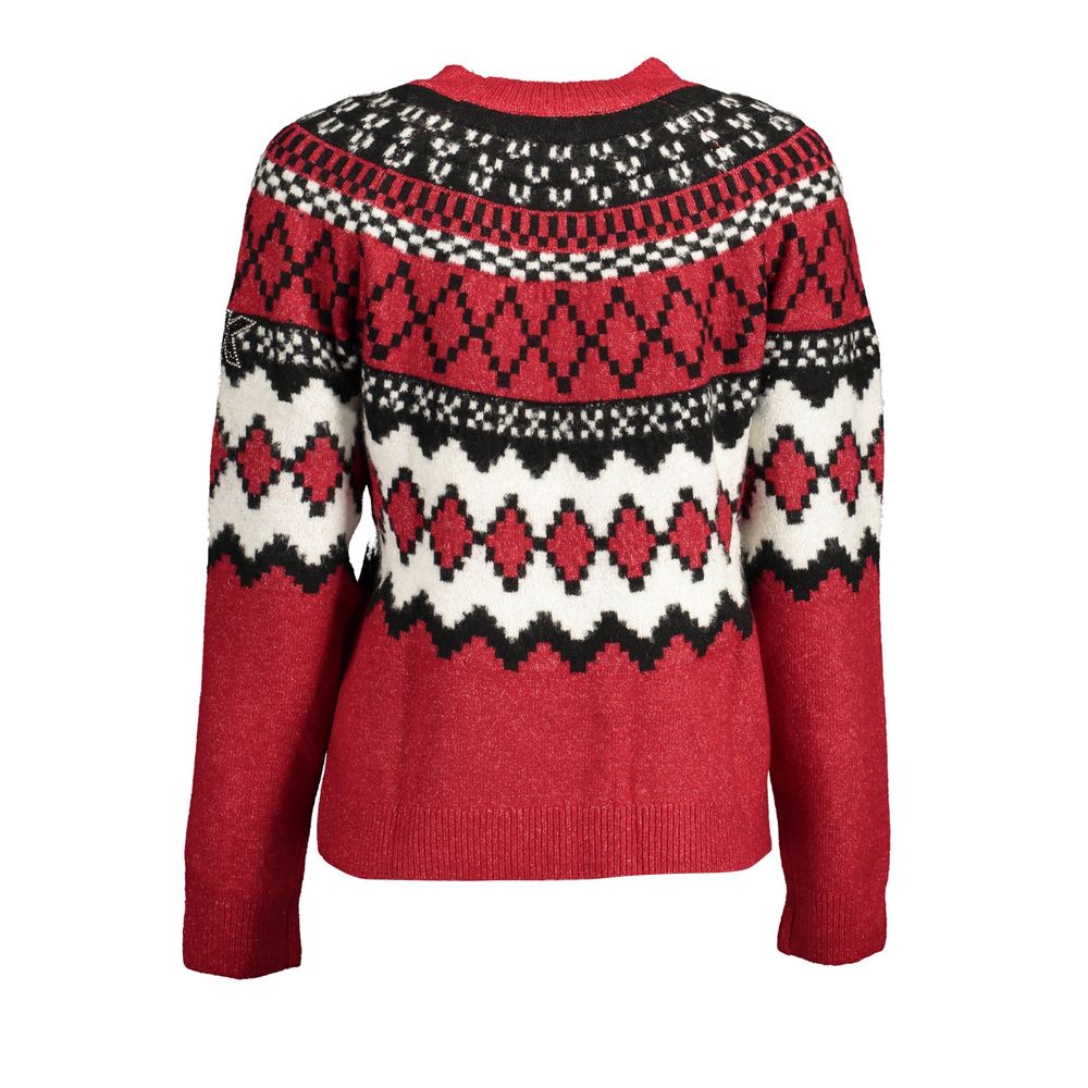 Desigual Red Polyester Women Sweater Desigual