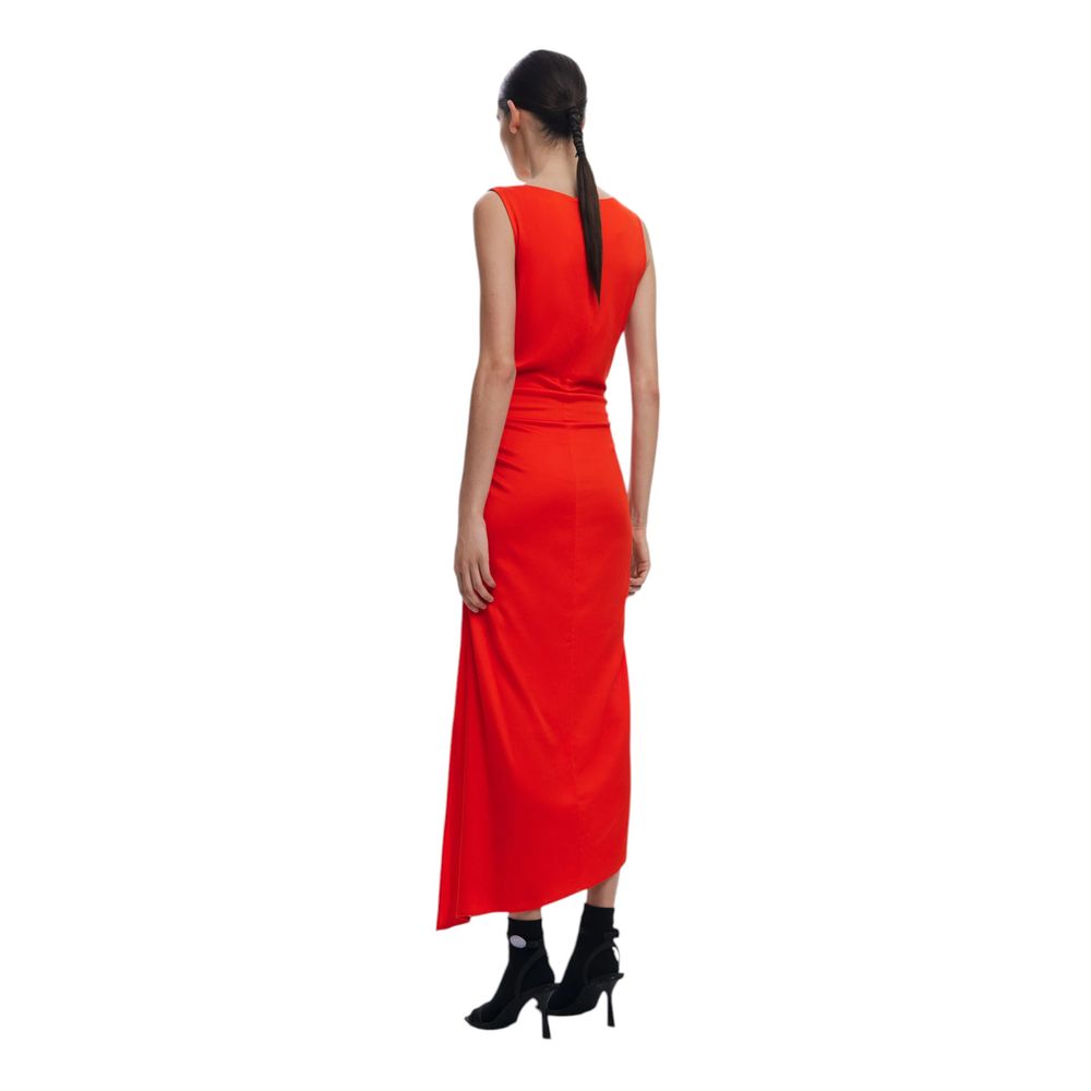 Desigual Red Viscose Long Dress